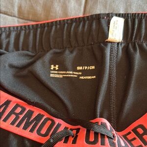 Under Armour Black and Red HeatGear Shorts